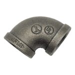 Black Malleable 90° Female Elbow