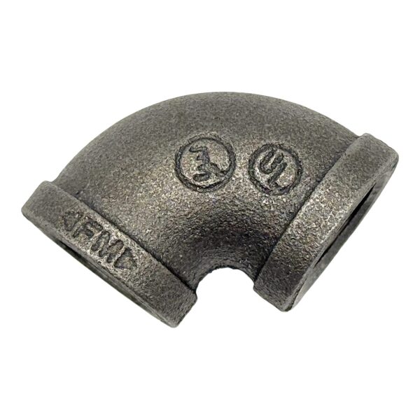 Black Malleable 90° Female Elbow