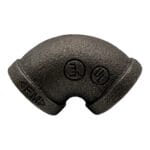 Black Malleable 90° Female Elbow