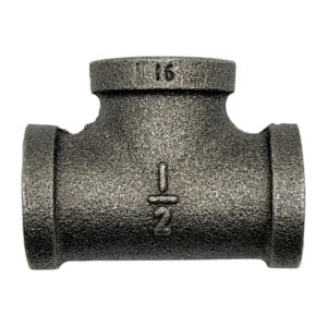 Black Malleable Equal Tee BSP