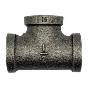 Black Malleable Equal Tee BSP