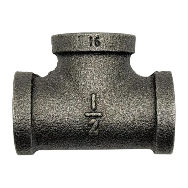 Black Malleable Equal Tee BSP