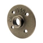 Malleable Iron Decorative Floor Flange - Medium Weight