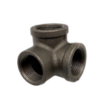 Black Malleable 3 Way Elbow