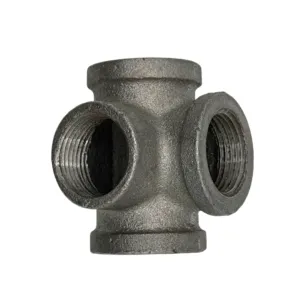 Black Malleable Iron Side Outlet Tee